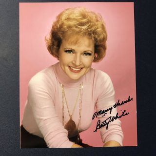 Betty White Hand Signed 8x10 Photo Hilarious Actress Autographed Very Rare