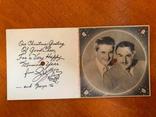Vintage Liberace Christmas Card With 78 Record Rare George 1940s Or 1950s