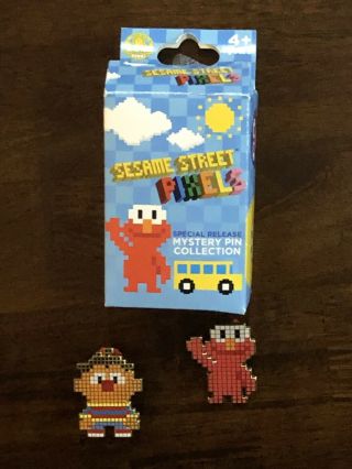 Sesame Place Sesame Street Pin Set Of 2 Pixel Elmo And Pixel Ernie