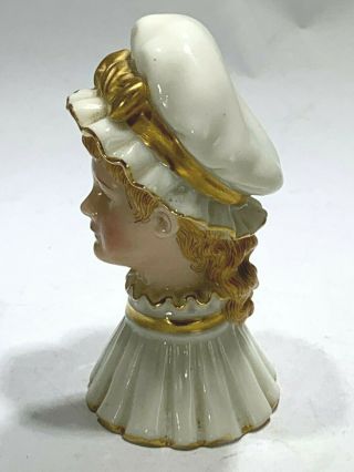 Antique 1880 ' s Mark Worcester Porcelain Candle Snuffer The Housekeeper 4