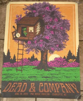 Dead And Company 2019 Poster Print Charlotte Signed S/n Ae /100 Helton Grateful
