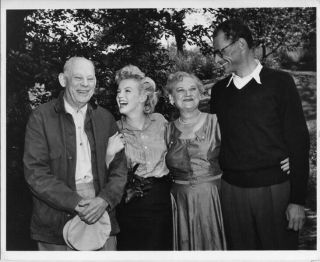 Marilyn Monroe Arthur Miller Parents Rare Candid Silver Gelatin Photo
