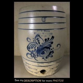 Antique 6 Gallon Stoneware Water Cooler Crock Ny Stoneware Co Ft Edward