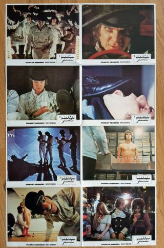 Stanley Kubrick A Clockwork Orange Complete Set 8 Vintage German Lobby Cards 