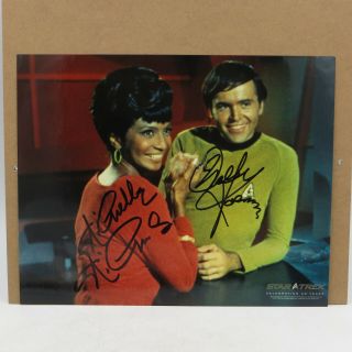 Nichelle Nichols Walter Koenig Star Trek Signed Autographed 8 " X10 " Photo W/coa