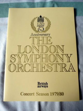 1979 Concert Program,  Sergiu Celibidache,  London Symphony Orchestra,  Festival H