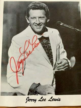 Jerry Lee Lewis Signed Autographed 8x10 Photo