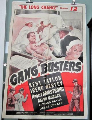 1942 Gang Busters Chapter 12 One - Sheet Universal Serial Poster