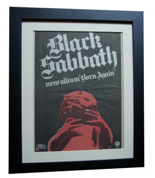 Black Sabbath,  Born Again,  Poster,  Ad,  Rare,  1983,  Framed,  Express Global Ship