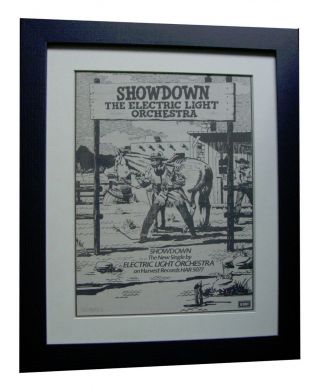 Elo,  Electric Orchestra,  Showdown,  Poster,  Ad,  1973,  Framed,  Fast Global Ship