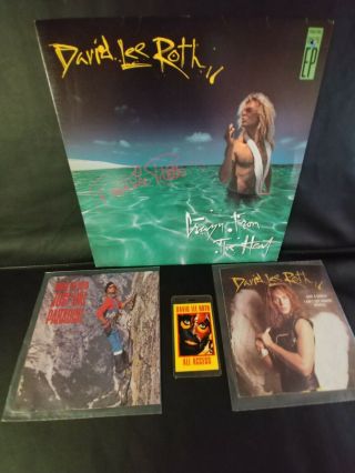 David Lee Roth Signed Crazy From The Heat Vintage Vinyl Lp - Backstage Pass,  45rpm