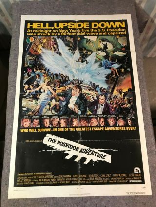 The Poseidon Adventure 1972 Orig 1 Sheet Movie Poster 27 " X41 " (vg -) Gene Hackman