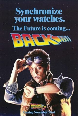 Back To The Future Part 2 Michael J.  Fox Struzan 27x40 Ss Movie Poster