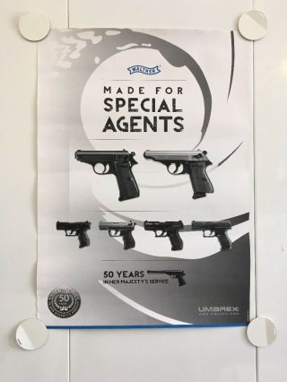 James Bond Poster Rare Walther 007