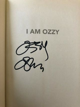 Ozzy Osborne I Am Ozzy Signed Book Auto Autograph Signing Photo Black Sabbath