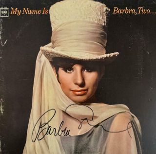 Barbra Streisand Hand Signed Autograph Lp Album - " My Name Is Barbra Two "