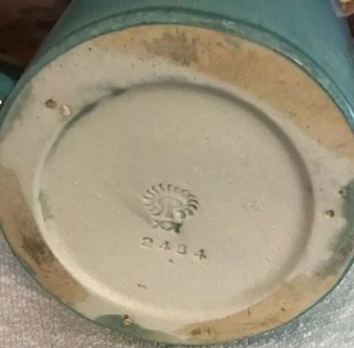 Scarce Antique Rookwood Pottery 1920 2484 - Wonderful in Matt Blue 5