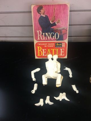 RARE VINTAGE 1964 REVELL The Beatles Ringo Starr Figure W/BOX 3