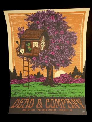 Dead & Company Poster Official Pnc Charlotte Nc 2019 S/n Silkscreen Helton