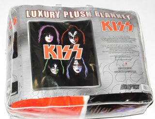 Kiss Band 1978 Solo Albums Queen Size Luxury Plush Blanket 2007 In Bag Gene