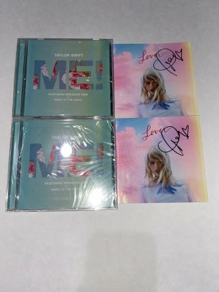 Taylor Swift - Autographed Lover Album Cover,  Me Cd Single