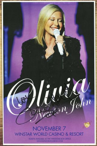 Olivia Newton John Autographed Gig Poster Grease,  You 