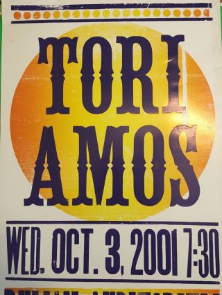 Tori Amos Telephone Pole Boxing Style La Concert Poster Rare Promo