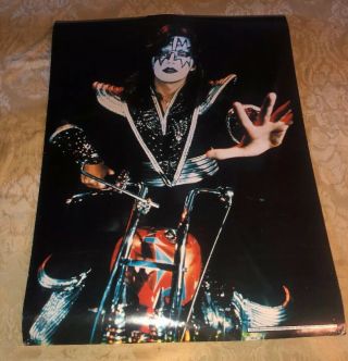 Rare Kiss 1977 Ace Frehley On Chopper Aucoin 14 - 531 Vintage Music Poster