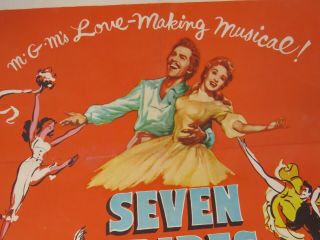 Vintage Movie Poster SEVEN BRIDES FOR SEVEN BROTHERS 1954 Litho 54/251 7