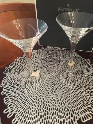 Waterford Martini Glass Pair (made On Ireland) On Box / Or Candy Dish