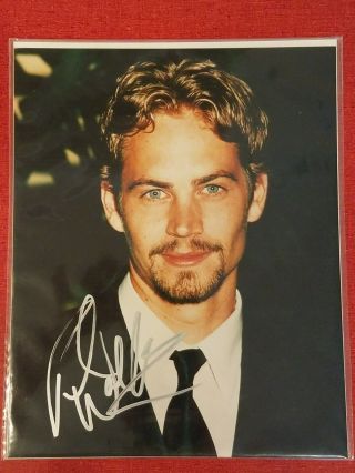 Paul Walker Autographed Photo With