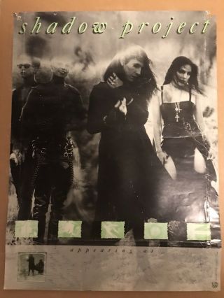 Shadow Project Poster Signed By Rozz Williams Vint 1992 Deathrock Punk Goth