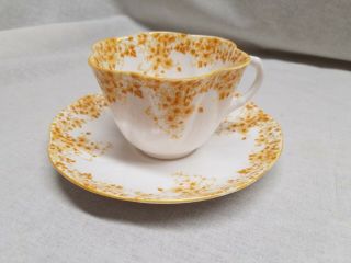 Vintage Shelley England Fine Bone China Dainty Yellow Cup And Saucer
