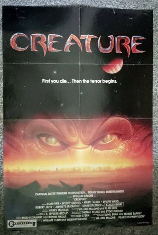 Creature 1985 Kinski Schaal Lyman Ward Sci Fi Horror One Sheet Poster