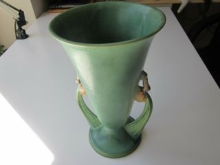 Vintage Antique Roseville Green Pine Cone 10 " Art Pottery Handled Vase 747 - 10