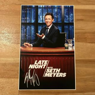 Signed Seth Meyers Tour Poster W/ Proof (late Night Autograph)