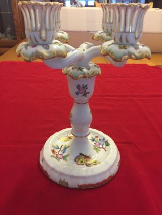 Herend Queen Victoria Four Light Candle Holder,  circa 1965. 2