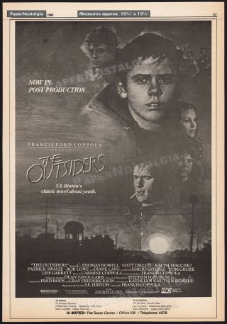 The Outsiders_original 1982 Trade Ad / Poster_post Prod.  _francis Ford Coppola