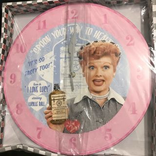 I Love Lucy Vitameatavegamin Wall Clock Lucille Ball Tv Memorabilia