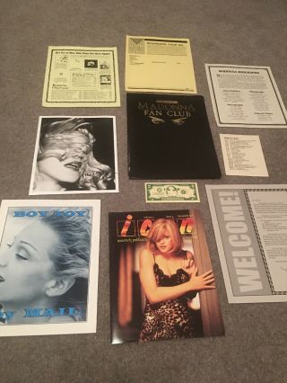 Madonna " Icon " Official Fan Club Pack Complete