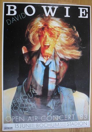 David Bowie Concert Poster 1983 Bochum