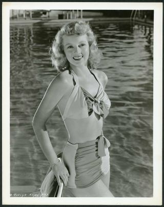 Evelyn Keyes In Bathing Suit Vintage 1940s Cheesecake Photo