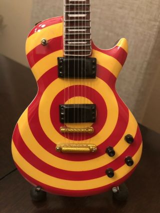 Zakk Wylde Official Mini Guitar Signed 1 Of 100 Red Bullseye Les Paul Bls