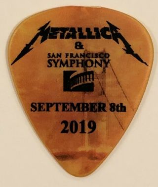 Metallica 2019 S&m 2 Symphony Guitar Pick Symphony 09/08/19 San Francisco