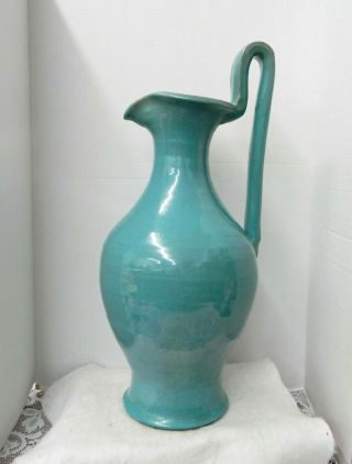 Ex Rare Waymon Cole 23 " Nc Pottery Rebecca Floor Vase,  Special Order Label,  1944