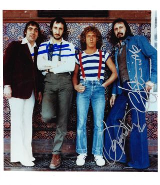 The Who - - Signed,  Autographed Color Photo - - By 3 - - Music - R&r - - Epperson