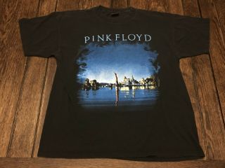 Vintage 1992 Pink Floyd Wish You Were Here Mens Xl Brockum Worldwide Black Shirt