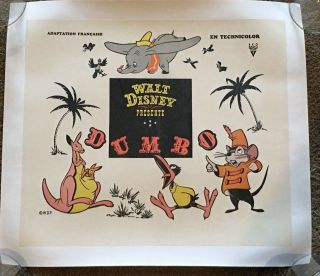 Walt Disney,  Dumbo (french) Rko Wdp,  Linen Backed,  Film Poster