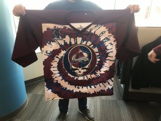 2019 Grateful Dead Nhl Colorado Avalanche Steal Your Face Hockey Jersey Shirt