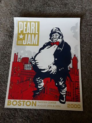 Pearl Jam Boston 2000 Ames Bros Poster